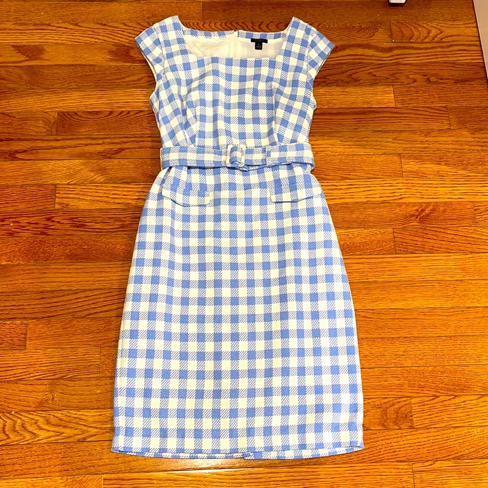Ann Taylor short sleeve square neck dress